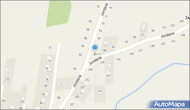 Zakliczyn, Jordana, 87, mapa Zakliczyn