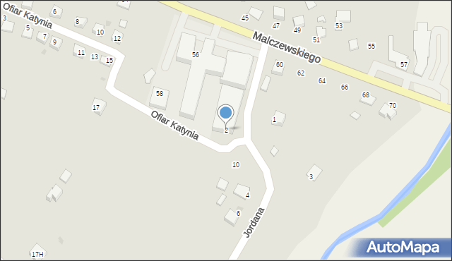 Zakliczyn, Jordana Spytka, 2, mapa Zakliczyn