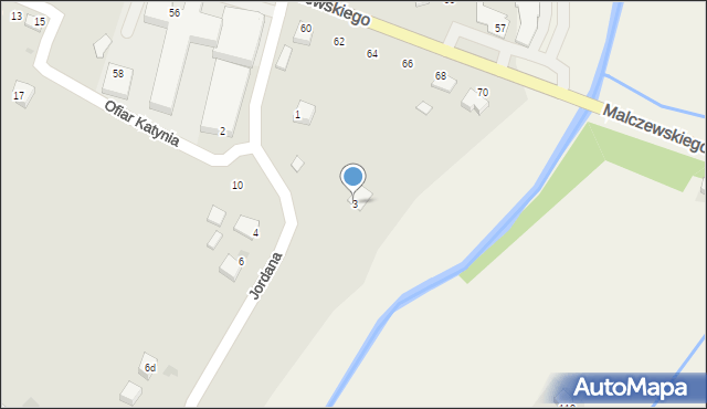 Zakliczyn, Jordana Spytka, 3, mapa Zakliczyn