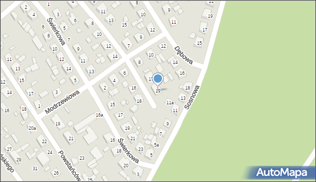 Zaniemyśl, Jodłowa, 19, mapa Zaniemyśl