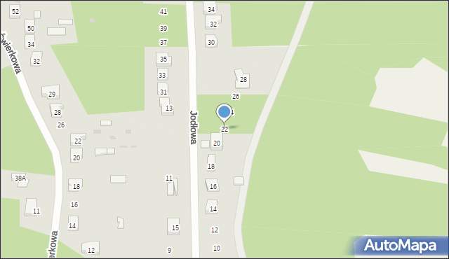 Żarki-Letnisko, Jodłowa, 22, mapa Żarki-Letnisko