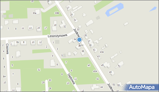 Zduńska Wola, Jodłowa, 36, mapa Zduńska Wola