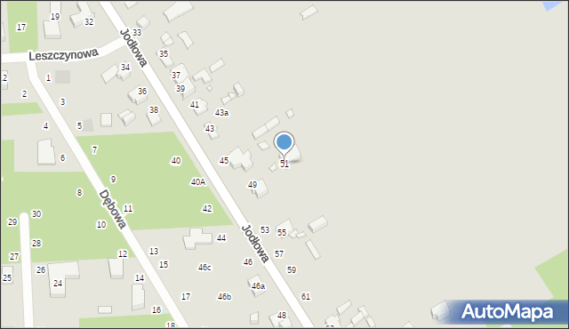 Zduńska Wola, Jodłowa, 51, mapa Zduńska Wola