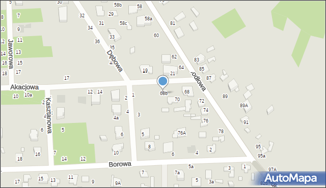 Zduńska Wola, Jodłowa, 68b, mapa Zduńska Wola