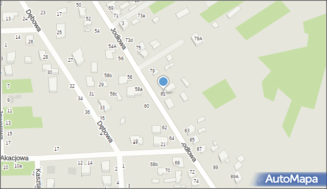 Zduńska Wola, Jodłowa, 81, mapa Zduńska Wola