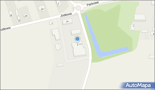 Żychlin, Jodłowa, 1, mapa Żychlin