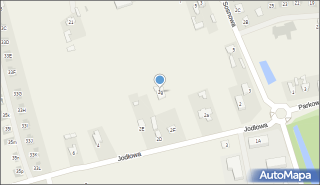 Żychlin, Jodłowa, 2g, mapa Żychlin