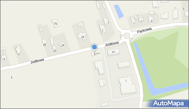 Żychlin, Jodłowa, 3, mapa Żychlin