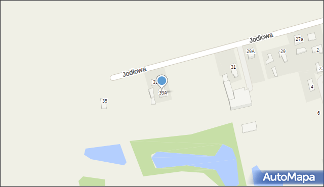 Żychlin, Jodłowa, 33A, mapa Żychlin