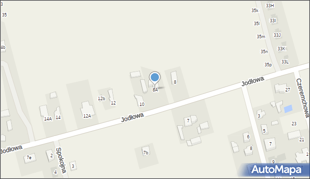 Żychlin, Jodłowa, 8A, mapa Żychlin