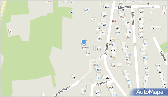 Żywiec, Jodłowa, 177, mapa Żywiec