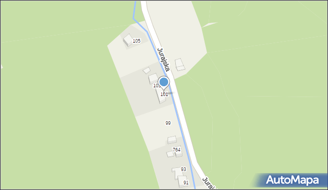 Aleksandrowice, Jurajska, 101, mapa Aleksandrowice
