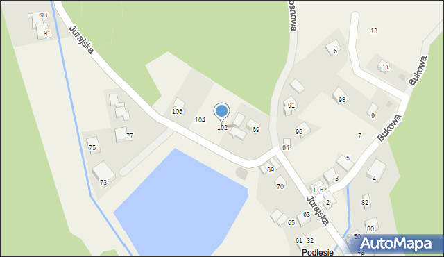 Aleksandrowice, Jurajska, 102, mapa Aleksandrowice