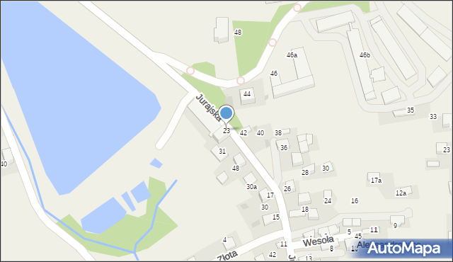 Aleksandrowice, Jurajska, 23, mapa Aleksandrowice