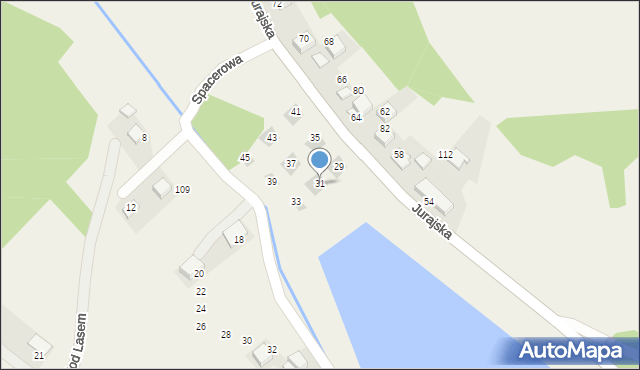 Aleksandrowice, Jurajska, 31, mapa Aleksandrowice