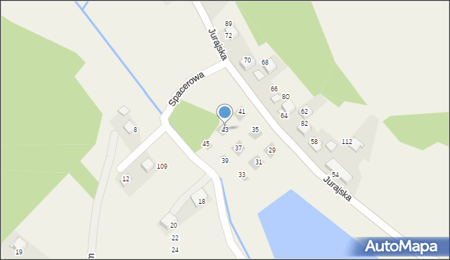 Aleksandrowice, Jurajska, 43, mapa Aleksandrowice