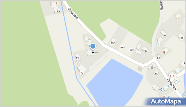 Aleksandrowice, Jurajska, 77, mapa Aleksandrowice