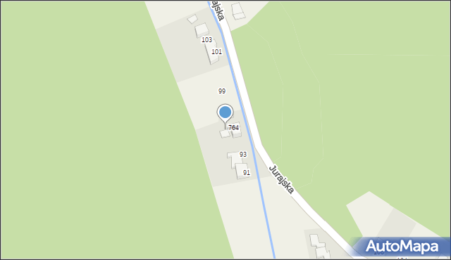 Aleksandrowice, Jurajska, 97, mapa Aleksandrowice