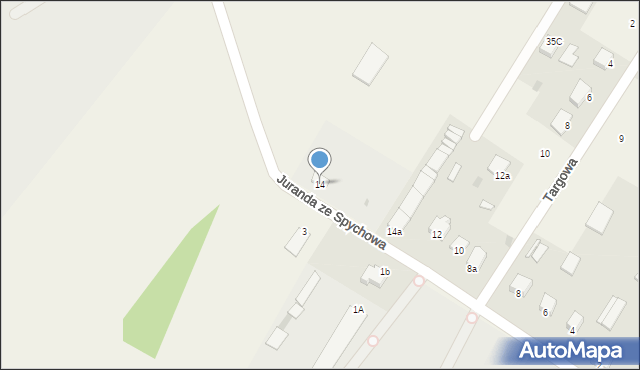 Baranowo, Juranda ze Spychowa, 14, mapa Baranowo