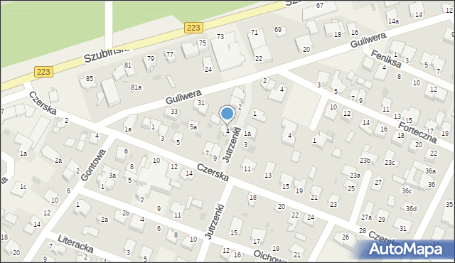 Białe Błota, Jutrzenki, 4, mapa Białe Błota