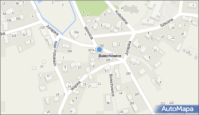 Bolechowice, Jurajska, 307, mapa Bolechowice