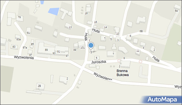 Brenna, Juroszka Rudolfa, ks., 3, mapa Brenna