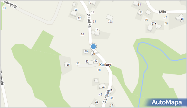 Brzoskwinia, Jurajska, 28, mapa Brzoskwinia