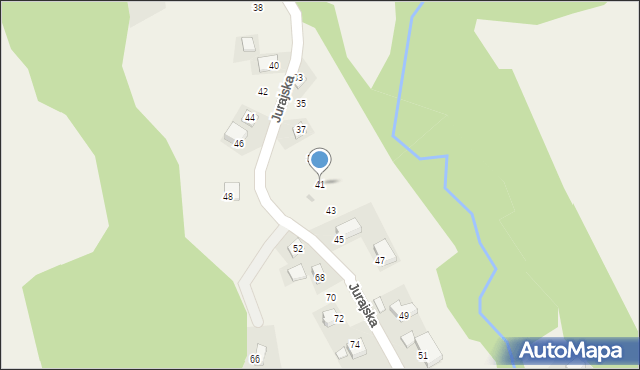 Brzoskwinia, Jurajska, 41, mapa Brzoskwinia
