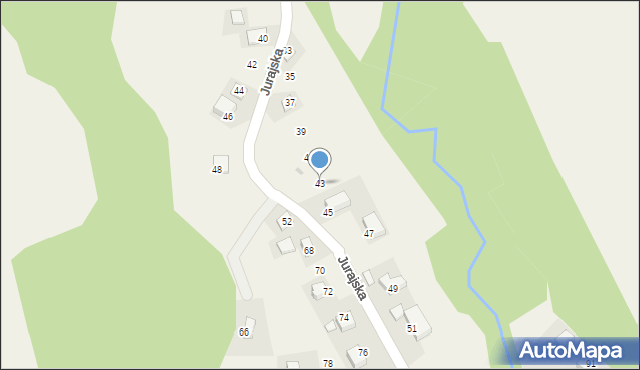 Brzoskwinia, Jurajska, 43, mapa Brzoskwinia