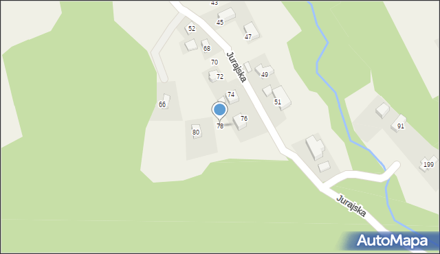 Brzoskwinia, Jurajska, 78, mapa Brzoskwinia