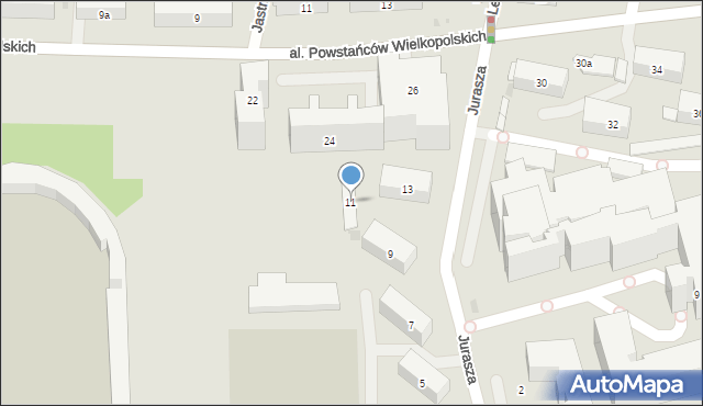 Bydgoszcz, Jurasza Antoniego, dr., 11, mapa Bydgoszczy