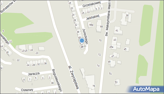 Ciechanów, Jureckiego Tadeusza, 46, mapa Ciechanów