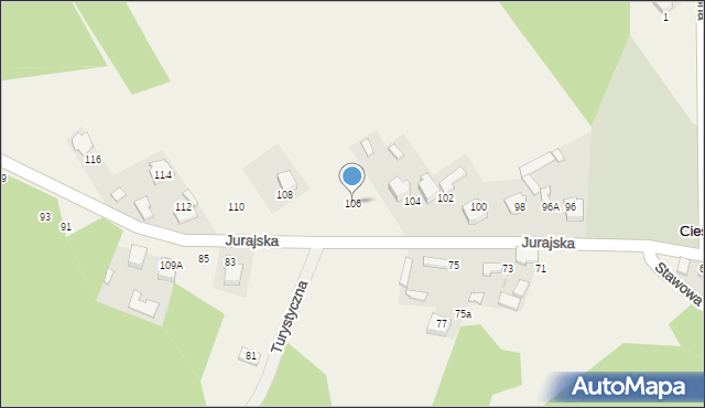 Cieślin, Jurajska, 106, mapa Cieślin
