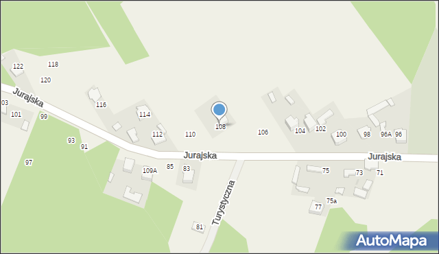 Cieślin, Jurajska, 108, mapa Cieślin