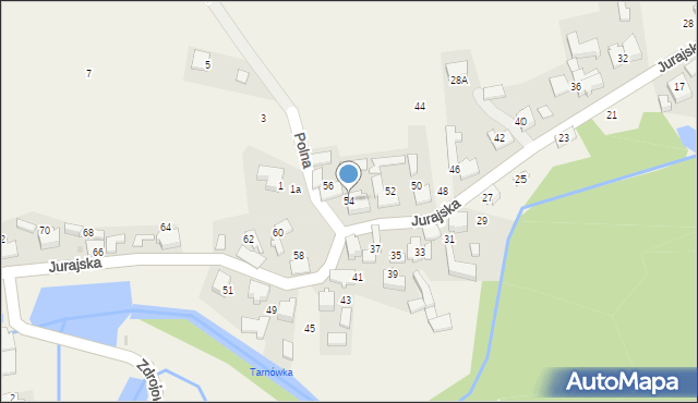 Cieślin, Jurajska, 54, mapa Cieślin