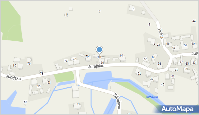 Cieślin, Jurajska, 68, mapa Cieślin