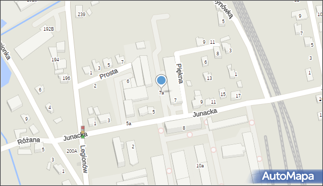 Czechowice-Dziedzice, Junacka, 7a, mapa Czechowic-Dziedzic