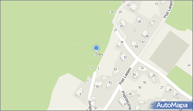 Czernichów, Jurajska, 11, mapa Czernichów