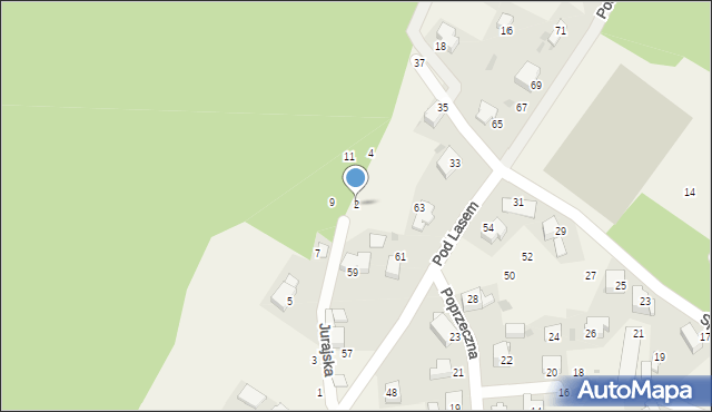 Czernichów, Jurajska, 2, mapa Czernichów