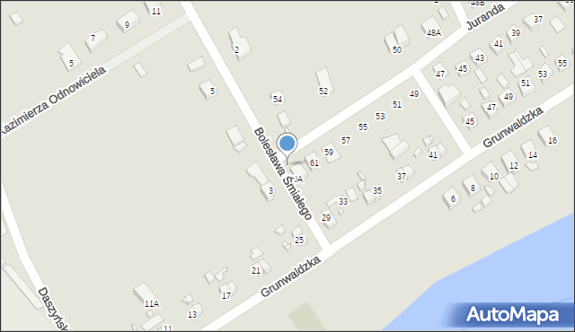 Dębno, Juranda, 29a, mapa Dębno