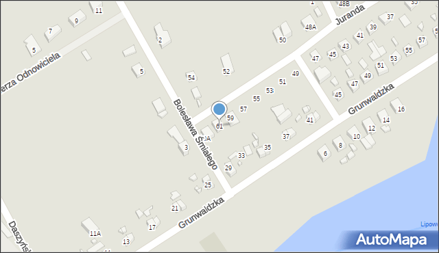 Dębno, Juranda, 61, mapa Dębno