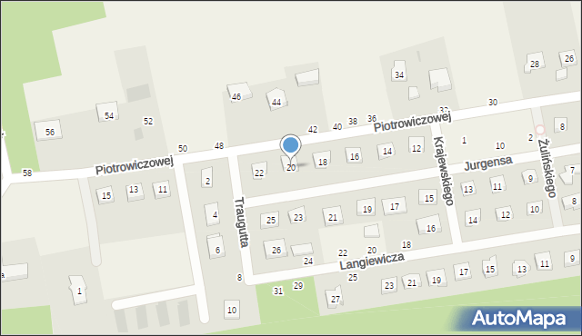 Dobra-Nowiny, Jurgensa Edwarda, 20, mapa Dobra-Nowiny