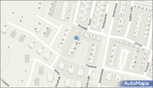 Dopiewiec, Jutrzenki, 4C, mapa Dopiewiec