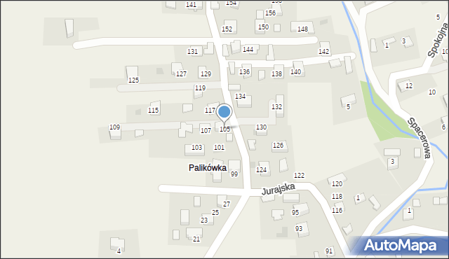 Filipowice, Jurajska, 105, mapa Filipowice