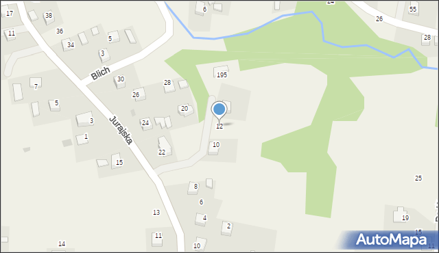 Filipowice, Jurajska, 12, mapa Filipowice