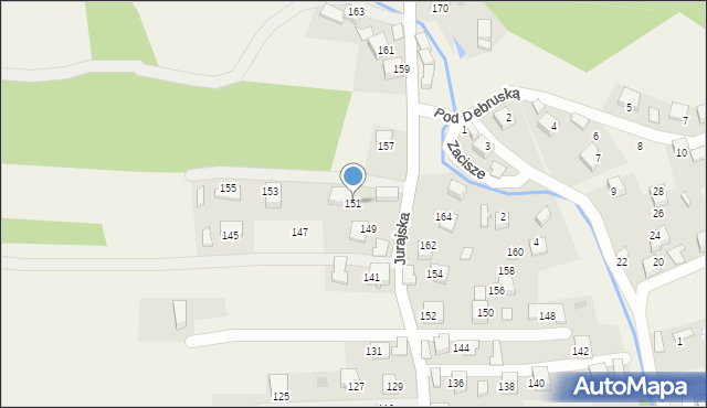 Filipowice, Jurajska, 151, mapa Filipowice