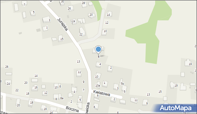 Filipowice, Jurajska, 6, mapa Filipowice