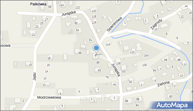 Filipowice, Jurajska, 87, mapa Filipowice