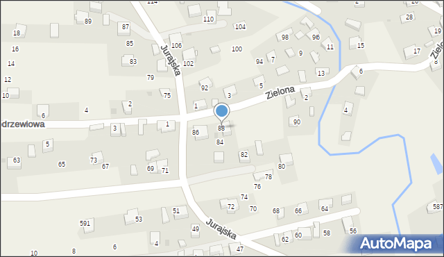 Filipowice, Jurajska, 88, mapa Filipowice