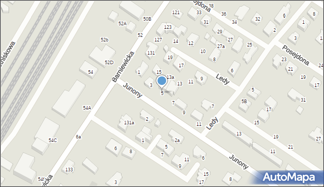 Gdańsk, Junony, 5, mapa Gdańska